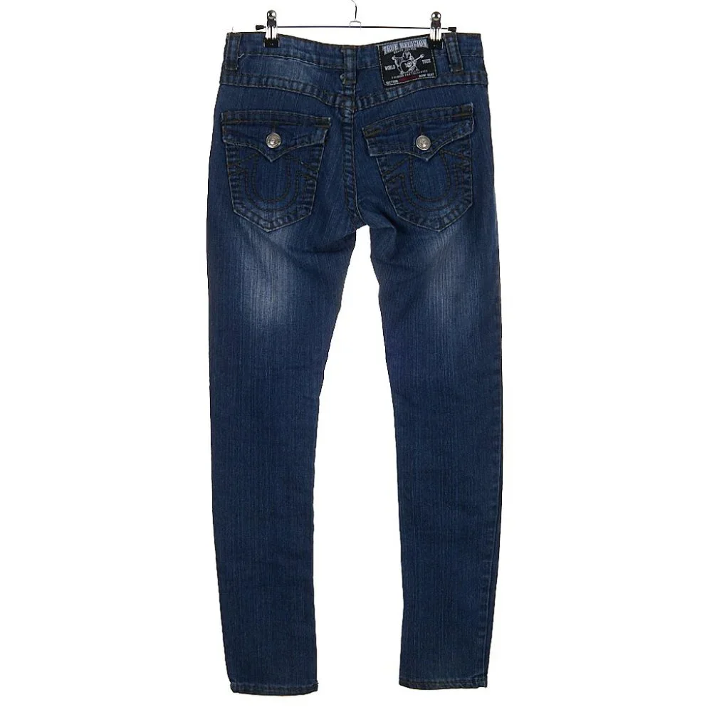 True Religion Lightly Distressed Low-Mid Rise Jeans Women's Size 29 - Picture 8 of 11